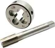 9/16-18 UNF Tap and Die Set 4 Flutes HSS Bottom Taper RIight Hand Thread Tap ...