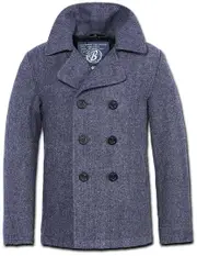 Brandit Pea Coat Jacket, black, Size 7XL for Men