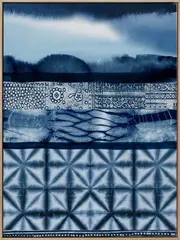 Haiku Indigo Canvas Art Print