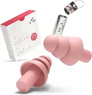 Shush Sleep/Swim Earplugs - Dual Purpose 2-in-1 - Effective Noise Reduction for undisturbed Sleeping - Waterproof Seal for Swimming and Water Sports - Reusable Over 365x