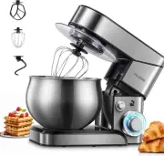 Stand Mixer FOHERE, 5.8 QT Stainless Steel Mixer with Dough Hook, Mixing Beat...