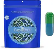 Colored Size 3 Empty Gelatin Capsules by Capsuline - Green/Blue 1000 Count |Kosher & Halal Certified |Gluten Free