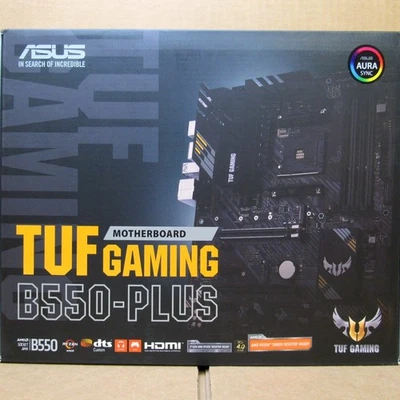 New ASUS TUF GAMING B550-PLUS Motherboard w/AM4 Socket and ATX Form Factor