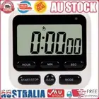 Digital Stopwatch Kitchen Countdown Timer Alarm Reminder Clock (Black)