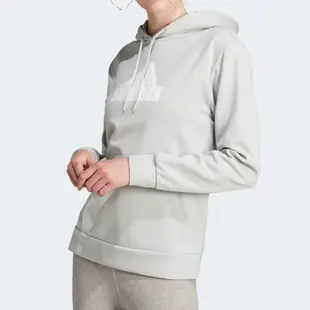 Adidas W FI BOS Hoodie 女款 灰色 運動 休閒 帽T 口袋 連帽 長袖 IM4877