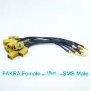 50pc Fakra Female K to SMB Male Radio Extension Cable 6" for XM Sirius Satellite