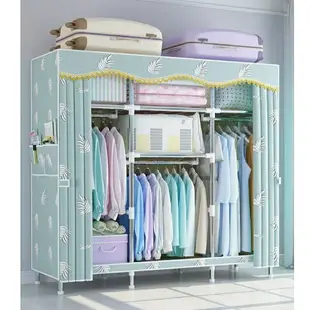✌▽○超大空間加固三排組合式DIY鍍鋅大衣櫃 組合衣櫥 防塵 防潮 組合式衣櫃 組裝衣櫃 簡易衣櫃 組裝式傢俱 布衣櫃