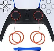 eXtremeRate Orange Replacement Accessories for PS5 Controller, Custom Accent Rings for PS5 Controller - Controller NOT Included
