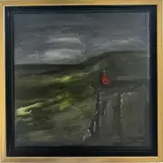 “Takeoff”_ Original Unique Hand Painted Framed 8"x 8" Oil Painting on Canvas