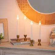 NUPTIO Candle Stick Holder: 4 Pcs Gold Candlestick Holders 4 Pcs,