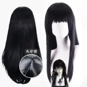 Mitaka Asa Cosplay Wig Anime Chainsaw Man Women Long Black Straight Party Hair