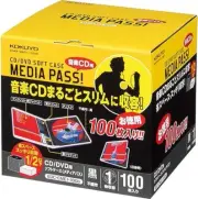 KOKUYO CD/DVD Case EDC-CME1-100D Media Pass One accommodates 100 sheets Black
