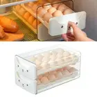 Refrigerator Egg Storage Box Plastic Can Be Superimposed Drawer Type Special Dou