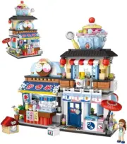 668-PC Japanese Street View Shaved Ice Shop Mini Building Blocks - DIY Building