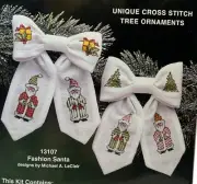 JCA Mini Bow Ties Unique Cross Stitch Tree Ornaments 13107 Fashion Santa