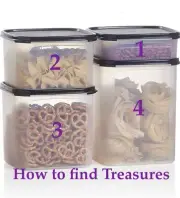 ) BRAND NEW TUPPERWARE MODULAR MATES SQUARE BLACK LID AIRTIGHT DRY DIY STORAGE