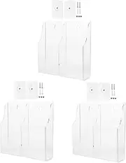 3pcs Remote Control Storage Box Mount Organizer Controller Organiser Key Bedside Phone Holder for Bed Wall Holder Guys Charging Hook Mounted Acrylic Transparent