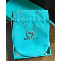 在飛比找蝦皮購物優惠-真品Tiffany 18K 750 愛心 心形 鑽石項鍊