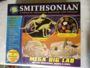 Smithsonian "MEGA DIG LAB" T-REX, RAPTOR, and GEMSTONES, New, FREE SHIPPING