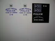 Ontario Prov Police Town of Barrie Canada Old School Police Car Decals 1:24