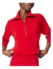 [Spanx] Air Essentials Half Zip Jumper in Red