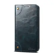 For Iphone 11 Pro Max Flip Leather Case With Holder and Card Slots and Wallet(Blue)