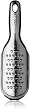 Microplane Elite Series Extra Coarse Grater - 18/8 Stainless Steel Blade, Photo-Etched Blade Technology, Soft-Grip Handle, Non-Slip Base, Dual-Purpose Cover and Measuring Cup - Black