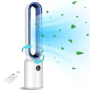 Advwin Bladeless Tower Fan for Bedroom, Portable Tower Fan Airflow Purifying Fan, 24 Speeds Setting, 12H Timing