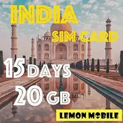 India Travel SIM Card 15 Days 20 GB – Prepaid Data SIM for Tourists, High-Speed Internet, No Registration, Compatible with iPhone & Android, Easy Activation