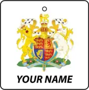 Personalized United Kingdom Coat Of Arms Air Freshener
