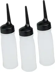 Baluue 3pcs Squeeze Empty Bottles Applicator Bottle for Hair Styling and Coloring