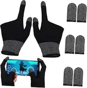 Abaodam 1Set Gaming Gloves for Sweaty Hands Touch Screen Finger Sleeves for Mobile Devices Elastic Design for Enhanced Agility for Gamers Seeking Precision Control