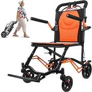 Super Lightweight Transport Wheelchair, Folding, Portable Transport Wheelchair, Transit Wheelchairs for Adults and Seniors,Load Capacity 120 Kg,Durable