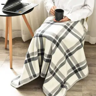 多功能毯按扣發熱蓋毯辦公室多用法蘭絨披肩毯子 (7.8折)