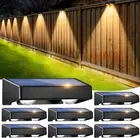 RGB Solar Fence Lights, 9 Colors, Waterproof Wall Light, 8 Pack