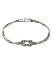 John Hardy Men's Sterling Silver Love Knot Weave Double Strand Bracelet