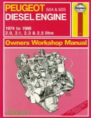 SHOP MANUAL PEUGEOT SERVICE REPAIR DIESEL 505 504 XD2 XD2S XD3S XD90 BOOK HAYNES (for: Peugeot)