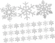 DOITOOL 30Pcs Snowflake Design Sew Applique Clothing Patches for DIY Crafts Bags and Accessories Detail Durable Color for Art Projects