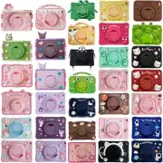 For iPad 5/6/7/8/9/10/11th Gen Kids Silicone Rotating Stand Case Cover W/ Strap