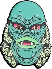 [Rock Rebel] Universal Monsters Creature From the Black Lagoon Enamel Pin – Glow in the Dark Official Horror Movie Pin, Zinc, no gemstone