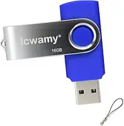 lcwamy 16GB USB Drive USB Flash Drives USB2.0 Flash Drive USB Stick Thumb Drive Pendrive USB Flash Drive (Blue,16GB)
