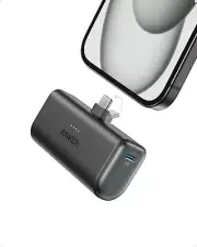 Nano Power Bank with Built-In Foldable USB-C Connector, 5,000Mah Portable Charge
