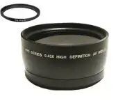 0.43X Wide Angle Lens w/Macro for Canon EOS M, M2, M3 with EF-M 18-55mm Lens