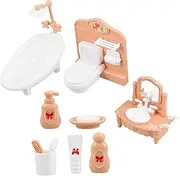 Toyvian Dollhouse Mini Furniture Set Micro Bathroom Kit Mini Shower Room Model Miniature Shower Room Accessories for Photoshoots