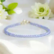 Natural Tanzanite Tiny Beads Healing Reiki Minimalist Delicate Crystal Bracelet