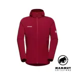 【MAMMUT 長毛象】ACONCAGUA LIGHT ML HOODED JACKET MEN 輕量刷毛連帽外套 緋紅 男款 #1014-04250