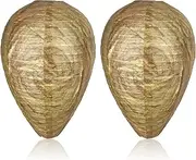 2 Pack Paper Wasp Nest Hanging,Imitated Nests,Hornets Repellents,Stay Away from Wasps Hornets,Artificial Nest Decoys,Fake Wasp Nest Waterproof Hornet Nest for Wasps Yellow