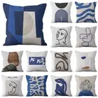 Nordic Abstract Geometric Line Printed Polyester Cushion Cover Pillowcase