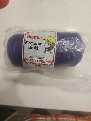 Bonnie Macrame Braid 6mm 100 Yards Purple Pepperell Braiding Co