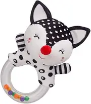 PERSELOSO Newborn Cartoon Rattle Hand Grasping for Soothing Playtime Lightweight and for Early Development and Coordination Skills